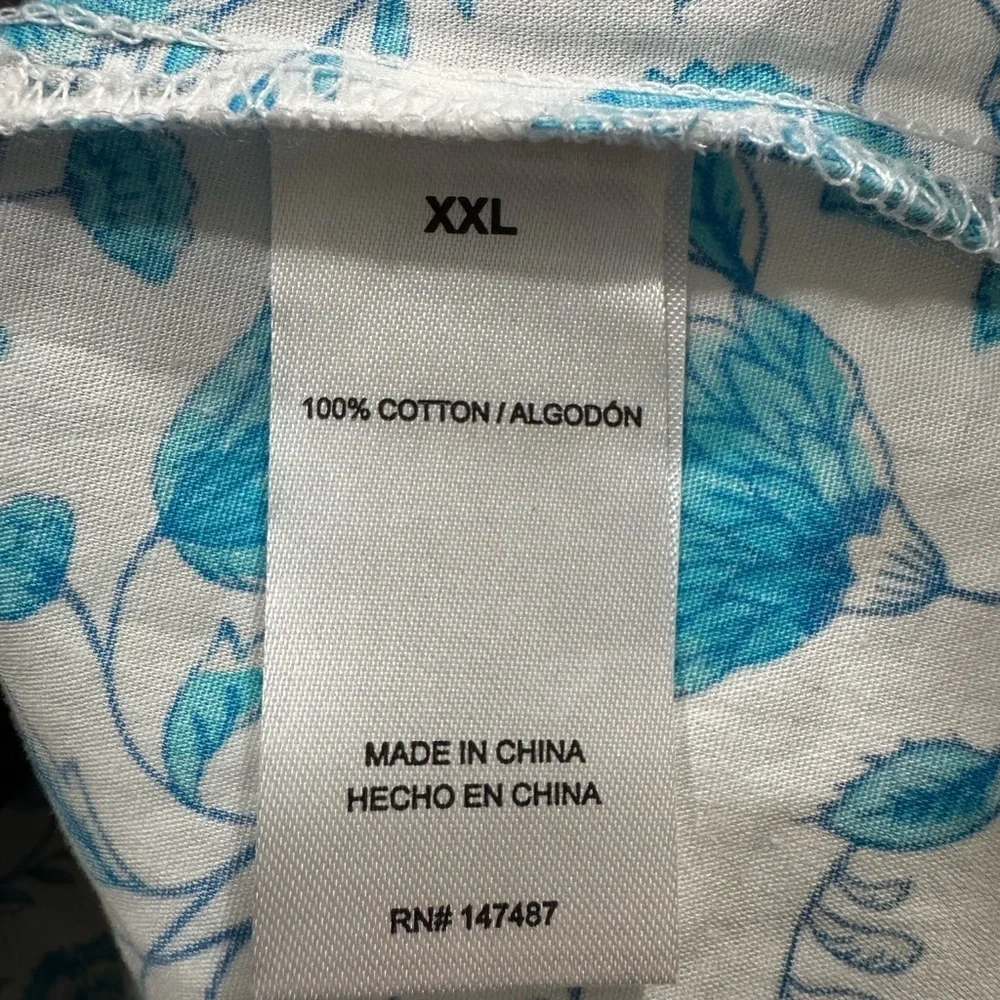 Draper James Blue and White Floral Blouse - Picture 5 of 6